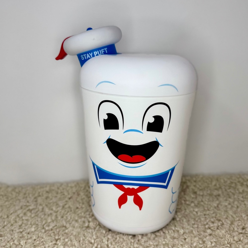 Poppowls Ghostbusters Stay Puft Marshmallow Man Plastic Snack Container White